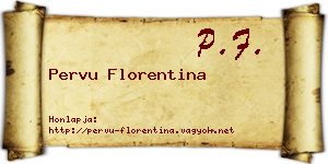 Pervu Florentina névjegykártya